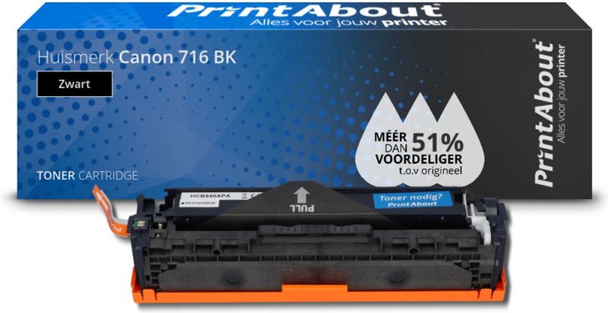 PrintAbout - Alternatief voor de Canon 716 BK / zwart