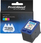 PrintAbout huismerk Inktcartridge 22 (C9352AE) 3-kleuren geschikt voor HP