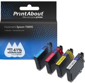 PrintAbout - Inktcartridge / Alternatief voor de Epson T08914010 / 4 Kleuren