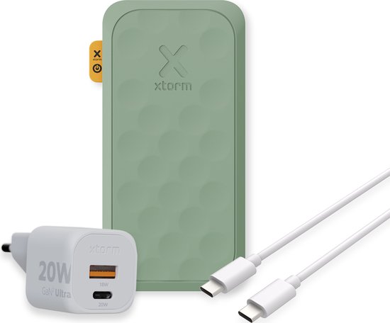Power Bank Charger 10000 mAh 2x USB 1x USB-C™ with USB-C™ Cable