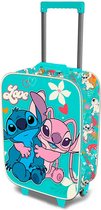 Bol.com Karactermania - Disney - Lilo & Stitch - Reiskoffer met wielen Trolley - Kinderkoffer - Handbage Koffer - 50 cm - Groen aanbieding