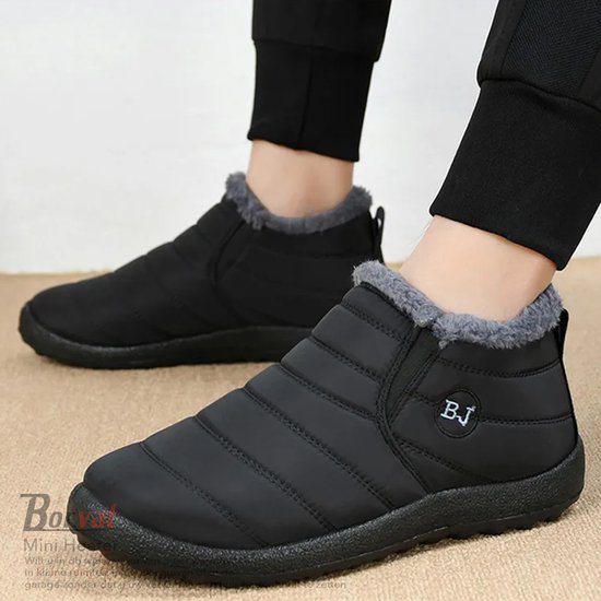 Mishansha uniseks winterschoenen zonder sokken, warm gevoerd, EU maat 36-48, grijs, 44 EU