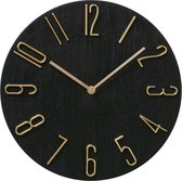 Boltze Home Horloge Murale ' Tempo' en plastique dia.30x3.5cm Analogique Noir Mat