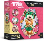 Trefl - Puzzles - "Wood Craft Junior" - Happy Trefliks / KAZSTUDIO SA The Treflik Family_FSC Mix 70%
