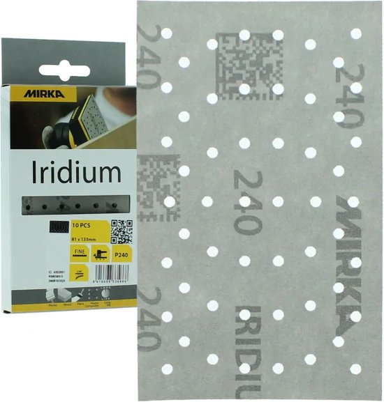 MIRKA Iridium 81x133mm P240 - blister de 10 pièces
