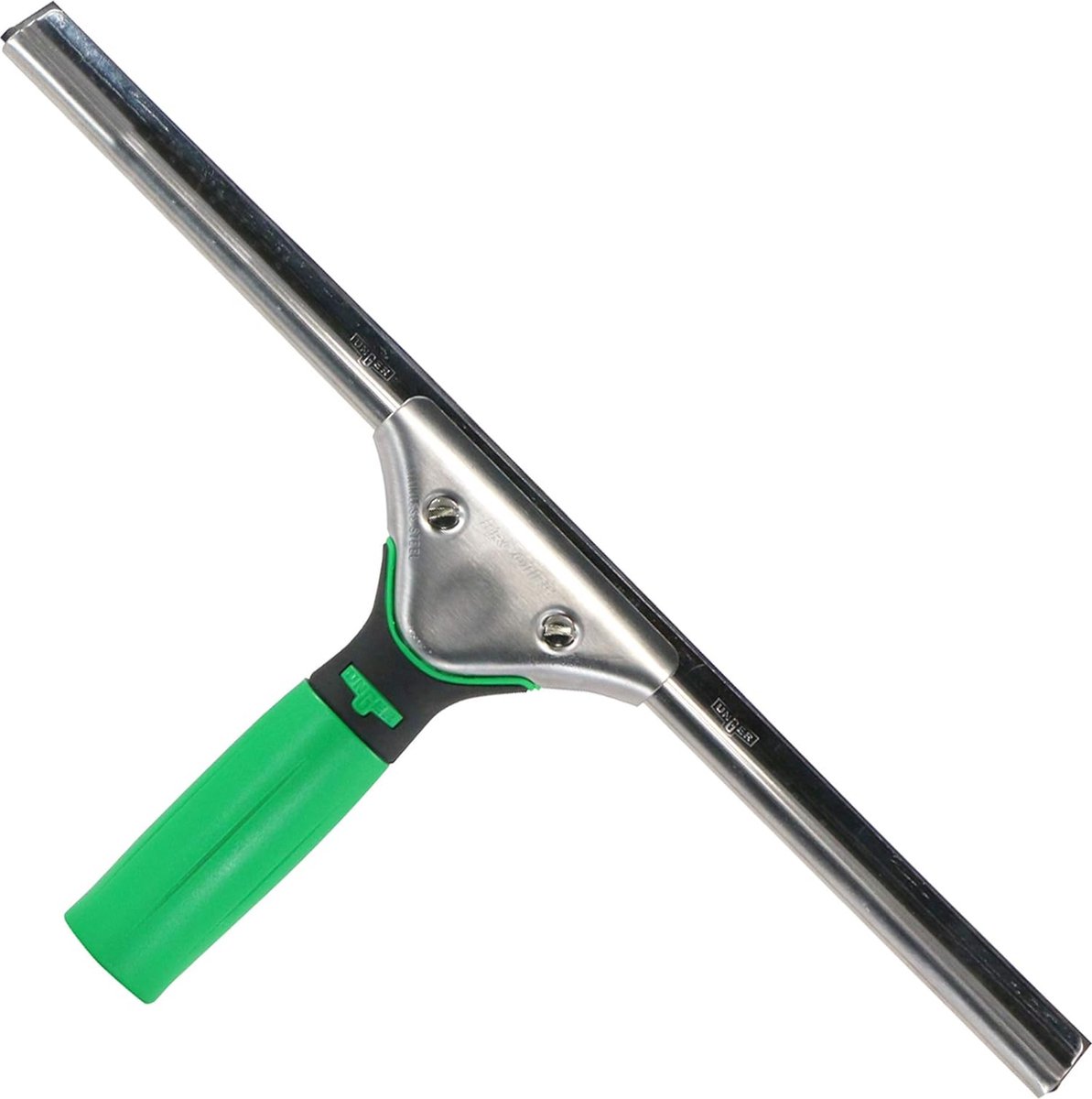 Unger ErgoTec 79001 Window Squeegee, 45 cm, Rubber Squeegee, Stainless Steel Channel & Rubber Handle - Window Cleaning Equipment - 