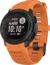 Strap-it Siliconen smartwatch bandje - geschikt voor Garmin Instinct 1 / Garmin Instinct 2 - oranje