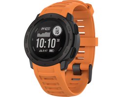 Strap-it Siliconen smartwatch bandje - geschikt voor Garmin Instinct 1 / Garmin Instinct 2 - oranje