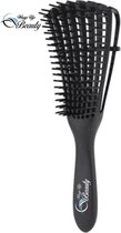 Ontklit Haarborstel - Detangling Brush - Hairbrush - Krullend Haar Verzorging - Stylingborstel - Magic Detangler Brush - Black