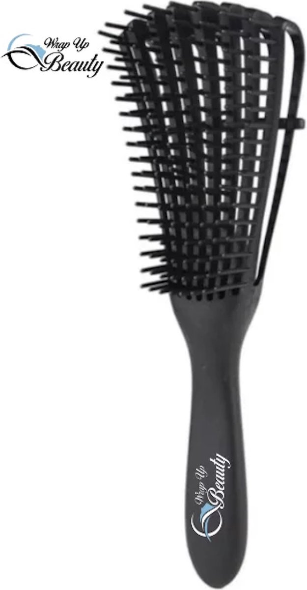 Ontklit Haarborstel - Detangling Brush - Hairbrush - Krullend Haar Verzorging - Stylingborstel - Magic Detangler Brush - Black - WrapUp Beauty