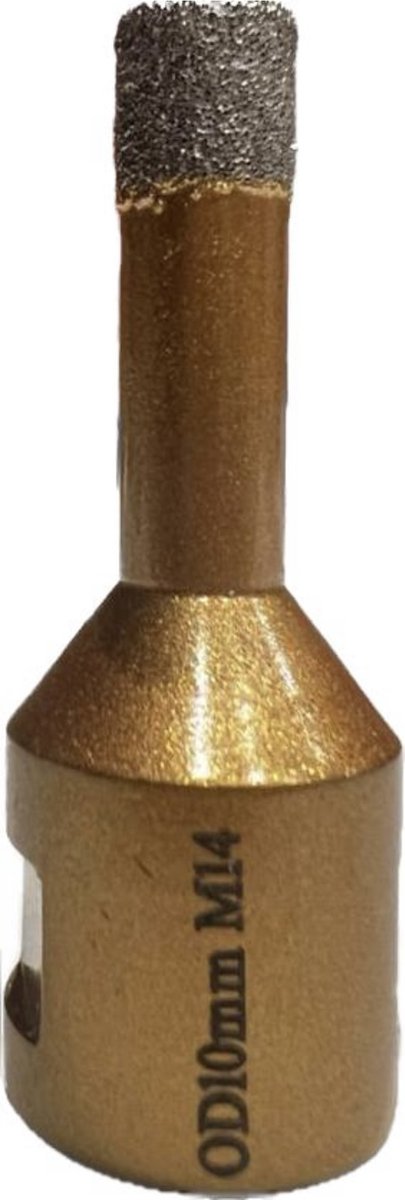 Diamantboor - 10mm - M14 - Droogboren - Waxgekoeld - Diamant Gatzaag - Tegelboor - Voor Haakse Slijper - Keramiek - Porselein - Natuursteen - Graniet