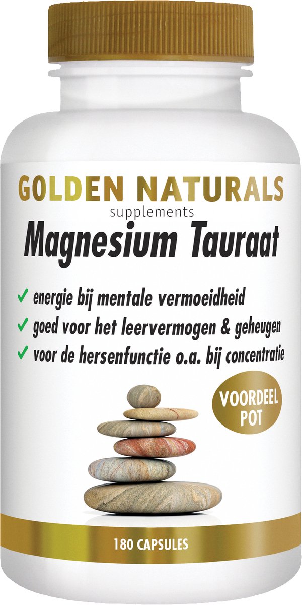 Goedkoopste Golden Naturals Magnesium Tauraat (180 veganistische capsules