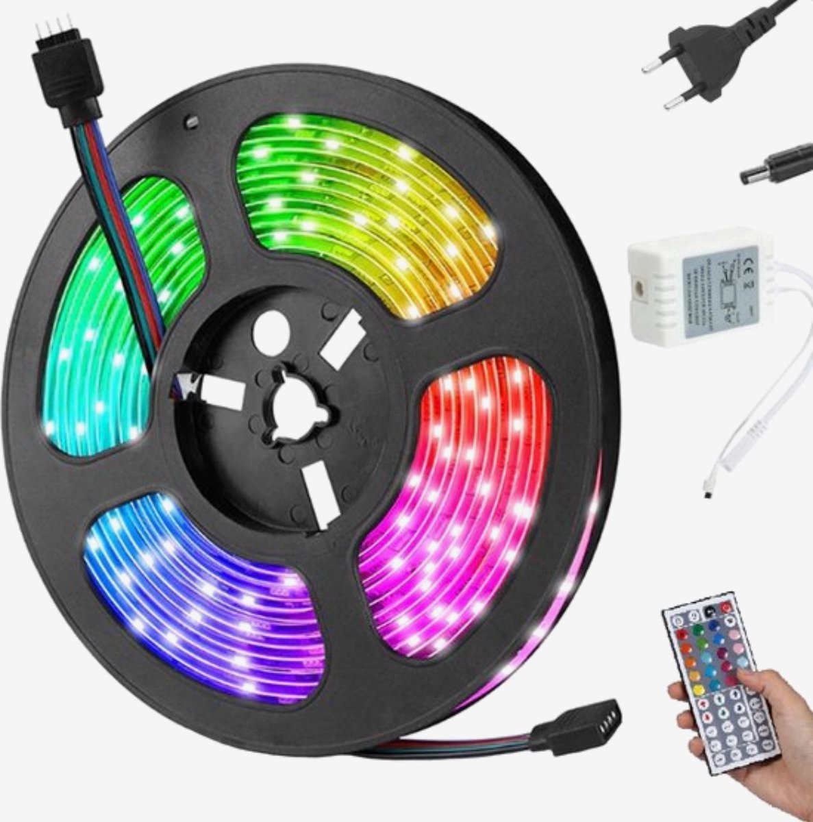 Wick Waterproof LED Light Strip 10 meter - 16 kleuren lichtstrip - dimbaar - inclusief 44 toetsen afstandsbediening