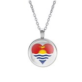 Ketting Glas - Hart Vlag Kiribati