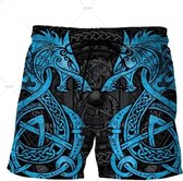 Blue Dragon Design Zwembroek - Draak - Prachtige korte broek - Heren