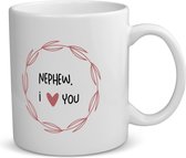 Akyol - nephew i love you koffiemok - theemok - Neef - de liefste neef - verjaardagscadeau - verjaardag - cadeau - cadeautje voor neef - neef artikelen - kado - geschenk - gift - 350 ML inhoud
