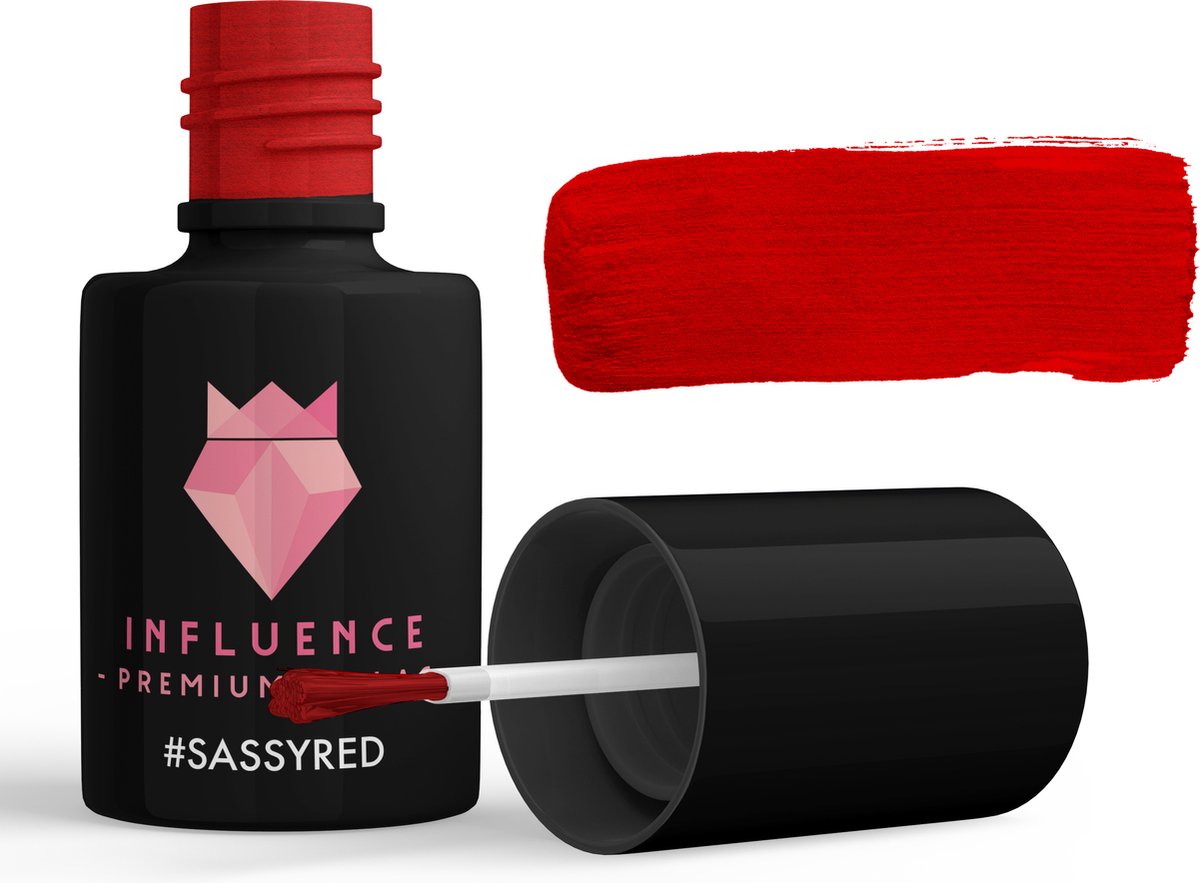 #SASSYRED - Influence Gellac - Rode gellak - Gellak rood UV - UV Gellak - Gel nagellak - Gellac - Kado vrouw - kerstcadeau - Kado voor haar - 10 ml