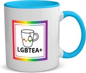 Akyol - pride cadeau mok koffiemok - theemok - blauw - Lgbt pride - pride vlag - gay cadeau - gay pride accessoires - homo - lgbtq vlag - accessoires - koffie mok cadeau - mok met tekst - thee mok cadeau - 350 ML inhoud