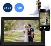PicSync - Digitale fotolijst - 32 GB - Zwart - Digitale fotolijst met wifi - Met App - Digitaal fotolijstje