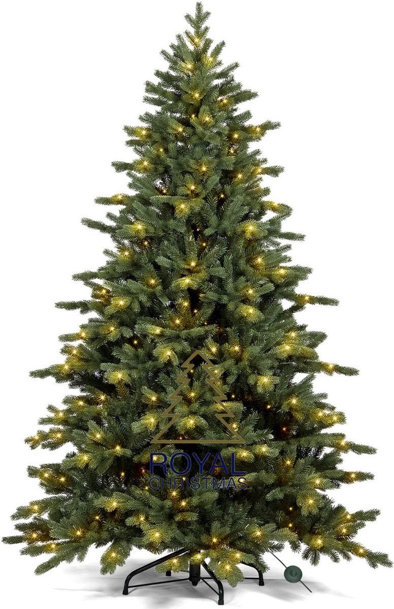 Royal Christmas - Kunstkerstboom - Spitsbergen - 240 cm - met 600 LED Lampjes - 1801 Takken - Groen