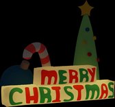 vidaXL - Decoratie - "Merry - Christmas" - met - LED's - opblaasbaar - 197 - cm