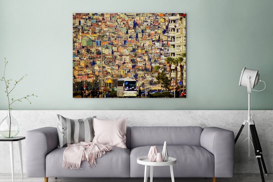 Peintures sur toile - Paysage urbain d'Izmir en Turquie européenne - 120x90 cm - Décoration murale