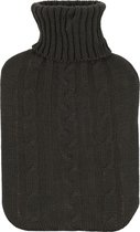 H&S Collection Bouillotte - avec housse en tricot doux - gris foncé - 1,75 L - cruche