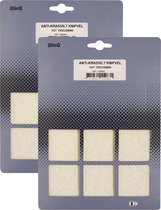 Qlinq Feutre anti-rayures - 2x feuille découpée - blanc - 150 x 200 mm - rectangle - autocollant - feutre de protection pour meubles