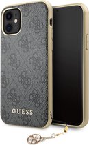 Guess 4G Charms Back Case - Geschikt voor Apple iPhone 11/XR (6.1") - Grijs