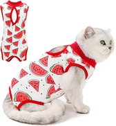 Cat Recovery Suit, Cat Surgery Recovery Suit, Katoen Ademend Cat Recovery Body Wrap Antilikken Cat Suit Fysiologische kleding voor katten Honden Buikwonden Herstel Spenen (L)