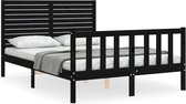 vidaXL-Bedframe-met-hoofdbord-massief-hout-zwart-120x200-cm