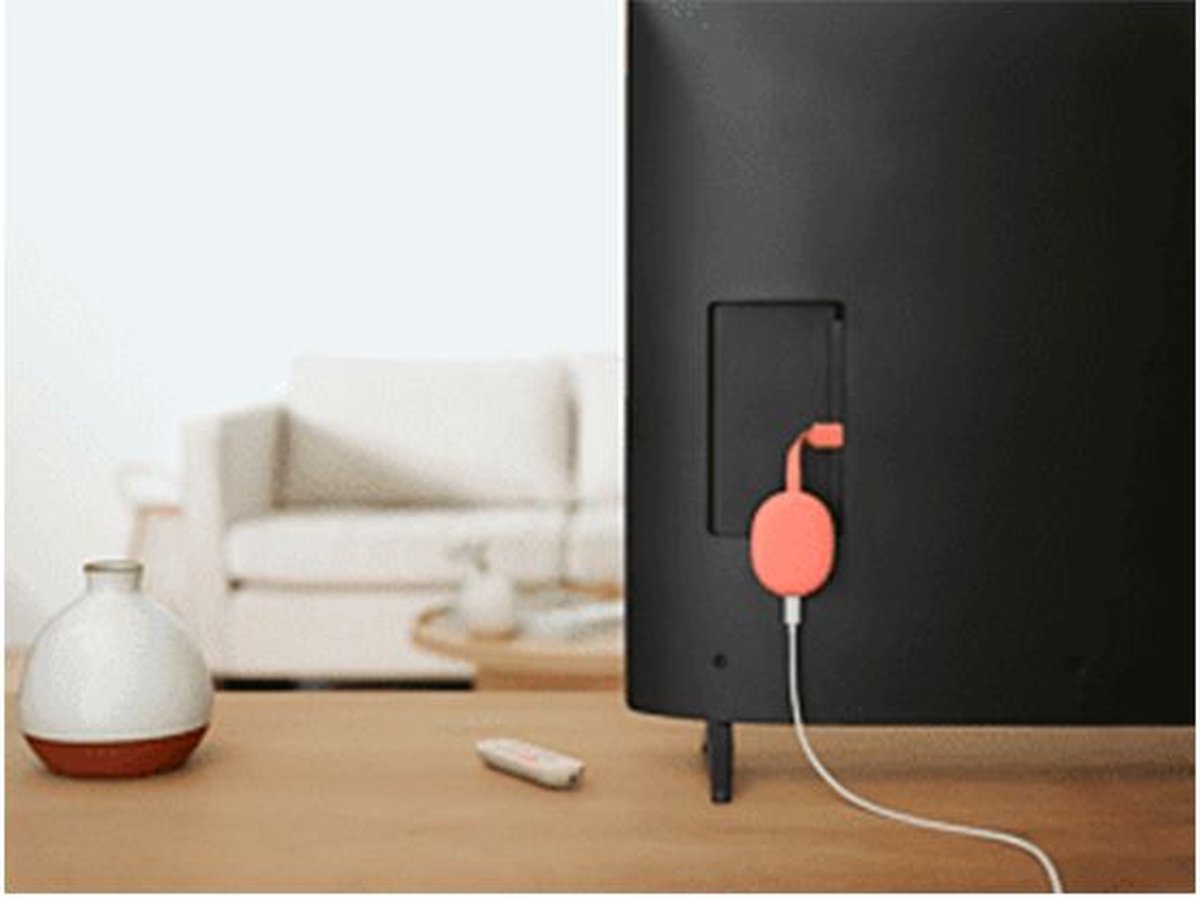 Google Chromecast met Google TV - 4K - Sunrise Pink | bol