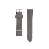 CO88 Collection 8CS-10008 Leren Horlogeband - 18mm Aanzet - Gesp - 20cm Totaal lengte - Leder - Grijs - Staal