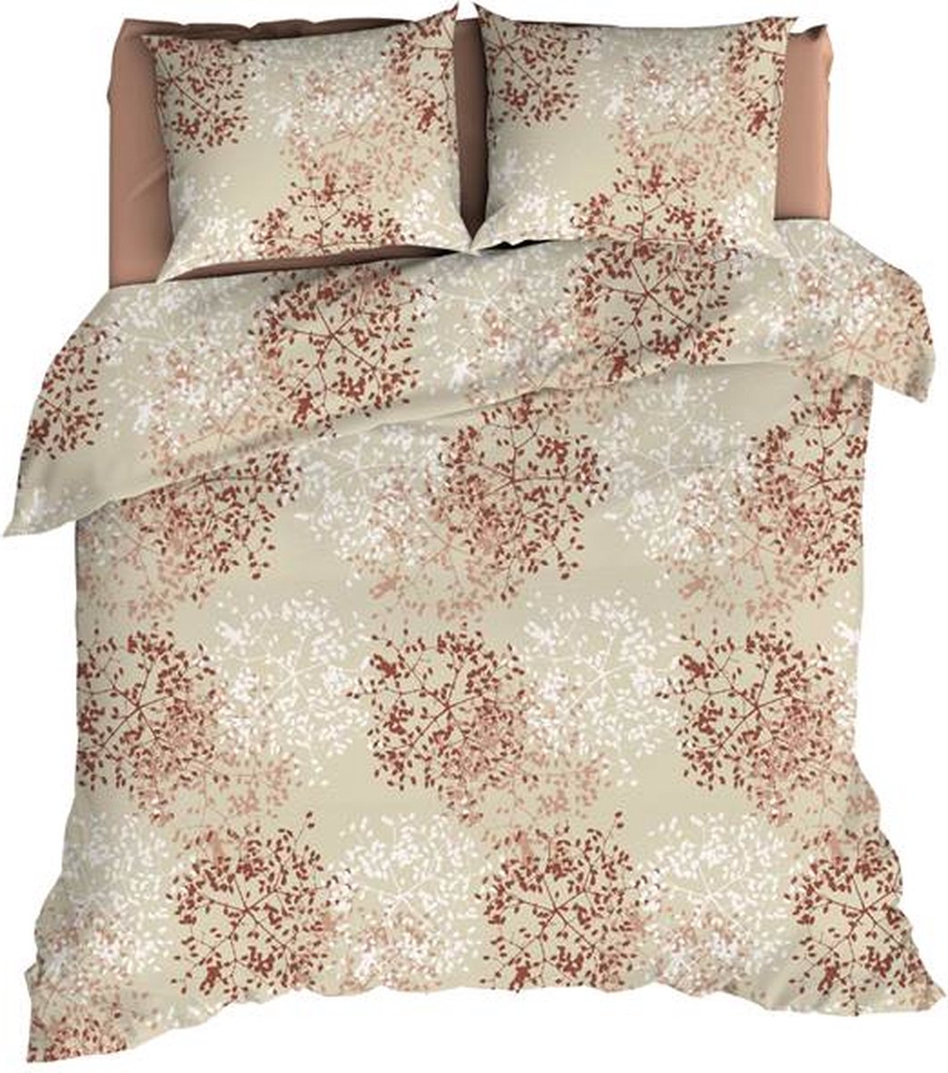 Romanette Calanche Dekbedovertrek - Extra breed - 260x200/220 cm - Beige/Terra