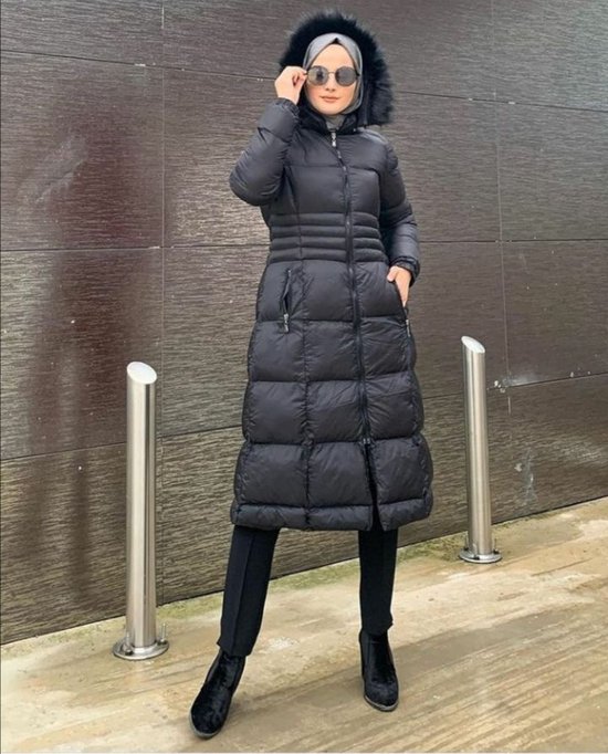 Winterjas voor dames met capuchon | Zwart