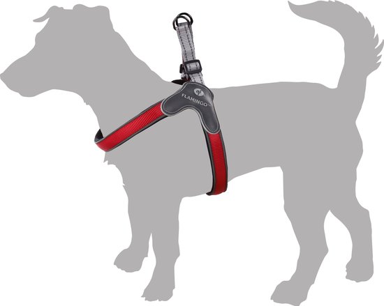 Flamingo - Flamingo Hilka Easy - Harnas Honden - Easy Harnas Hilka Rood Xxxl 66-78cm 30mm - 1st - 133428 - 1st - 1pce