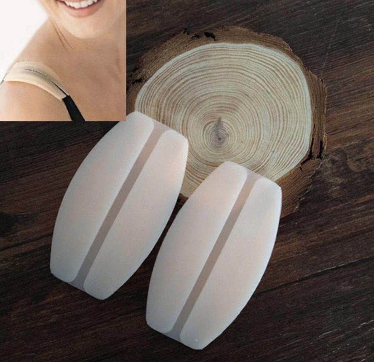 Jumada's - Comfortabele Silicone Schouder Pads voor BH-Bandjes BH accessoire - Transparant
