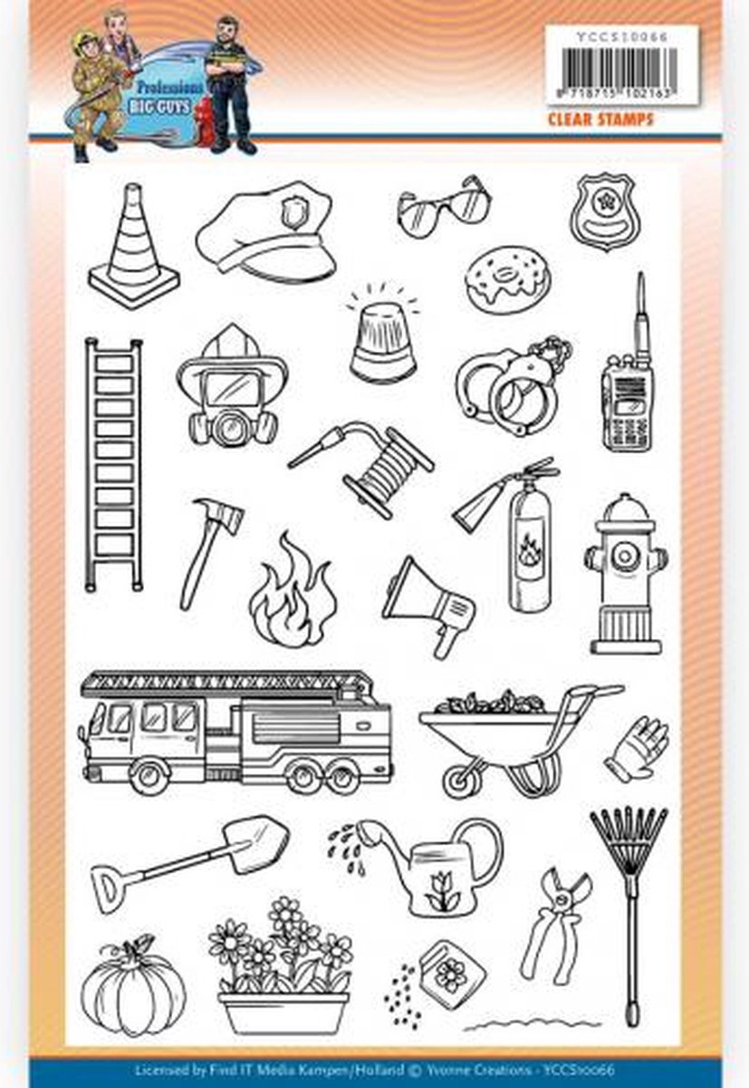 Yvonne Creations - Clearstamp - Big Guys - Professions - YCCS10066