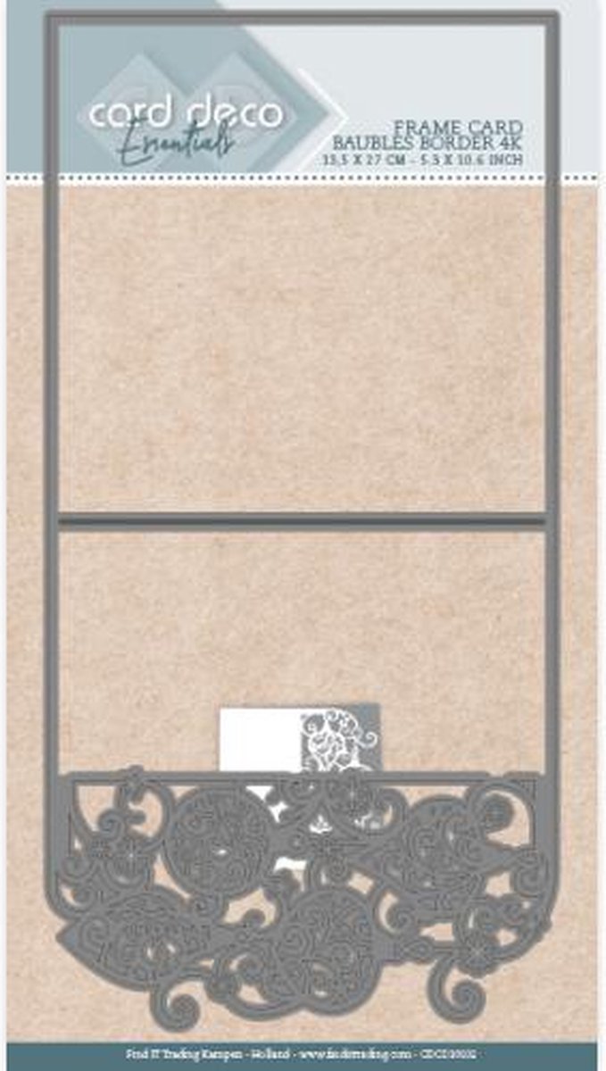 Card Deco Essentials Frame Dies - Baubles Border - 4K