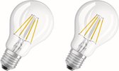 OSRAM LED lamp - Classic A 40 - E27 - filament - helder - 4W - 470 Lumen - warm wit - niet dimbaar - 2 stuks