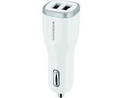 Mobiparts Car Charger Dual USB 24W/4.8A - Wit
