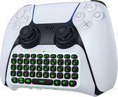 Equivera Geschikt voor PS5 Toetsenbord - Groen LED - Wit - Gaming Keyboard - Geschikt voor PS5 Keyboard - Geschikt voor PS5 Accessoires