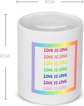 Akyol - lgbtq cadeau - Spaarpot - Lgbt - queer - mok met opdruk - lgbt - love is love - pride month - lgbtq vlag - gay pride - koffiemok met tekst - opdruk - leuke pride spullen - verjaardag - cadeau - gift - 350 ML inhoud