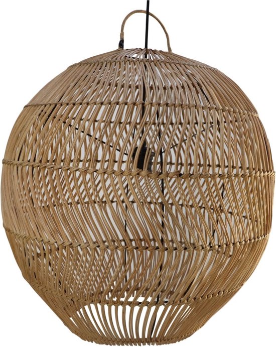 Jasmine Hanglamp - ø55x55cm - Bruin - Rotan, hanglampen eetkamer, hanglampen, hanglamp zwart, hanglampen woonkamer, hanglamp slaapkamer, hanglamp kinderkamer, hanglamp rotan, hanglamp hout