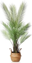 Grote kunstplanten Areca palmboom 120 cm Kunstplant groot in pot Kunstmatige palm nepplanten Plastic plantdecoratie (1 pak)