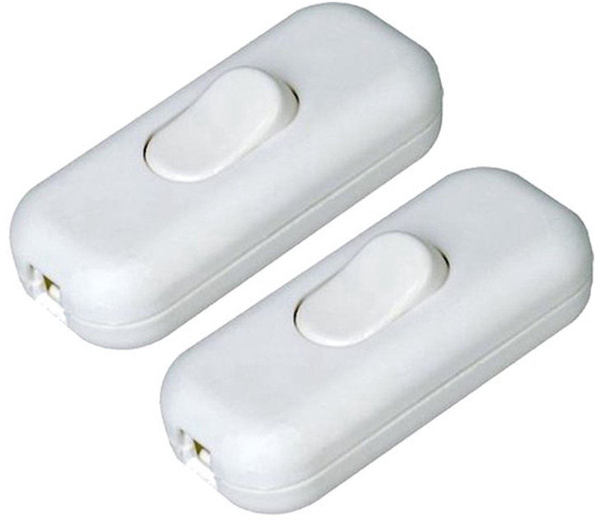 Orbit Electronic Snoerschakelaar - Aan of Uit - 6x2,5x2cm - 250V/2A - Wit - Per 2 stuk(s)