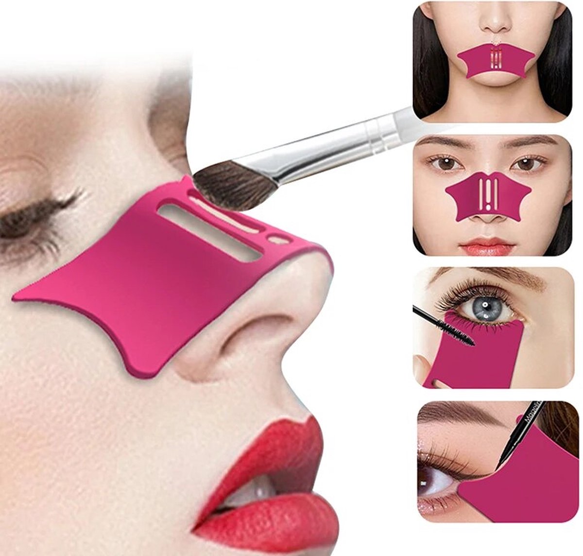 GEAR3000 - Neus contour stempel - eyeliner sjabloon - voor highlighter stick of contour stick - make up stempel