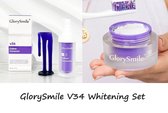 GlorySmile - Kit de blanchiment des dents V34 - Composé de : Sérum correcteur de couleur V34 et poudre correctrice de couleur V34 - Blanchiment des dents - Dents Witte - tandpasta violet - Hismile - Blanchiment des dents