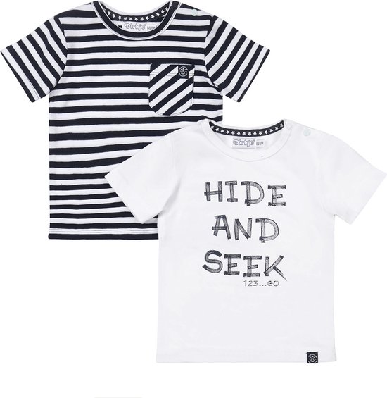 Dirkje R-HIDE AND SEEK 2 PACK Jongens T-shirt - Navy - Maat 98