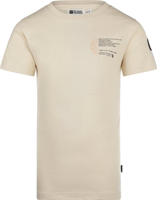 No Way Monday R-boys 4 Jongens T-shirt - Off white - Maat 128
